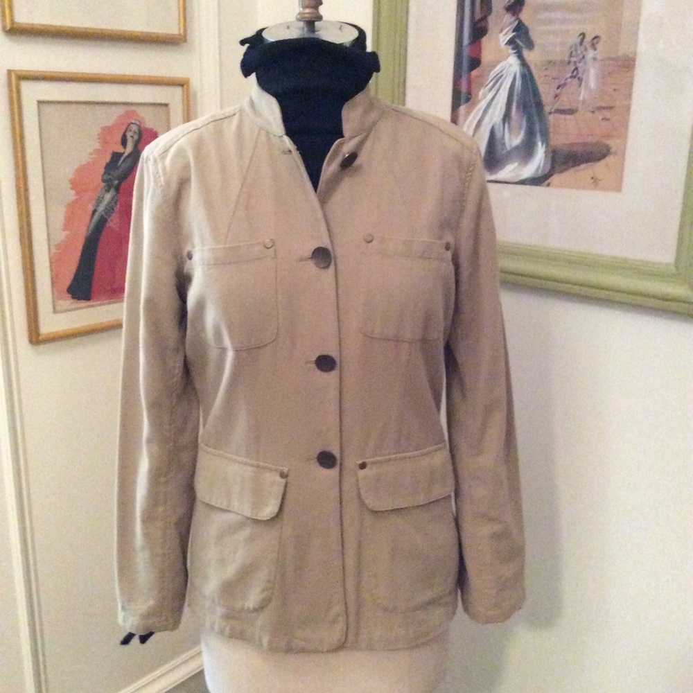 Cotton button down jacket - Picture 1 of 6